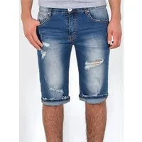 ESRA Jeansshorts Herren Jeans Shorts Hose Herren kurze Jeans Hose mit 5 Pocket Jeans Shorts Herren kurze Jeans Sommer Hose Jeans Herren Stretch