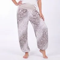 OriginalYou Haremshose Flatterhose Damen Sommerhose weite Haremshose Leo Print mit elastischem Bund, sommerliches Design, Middle Waist