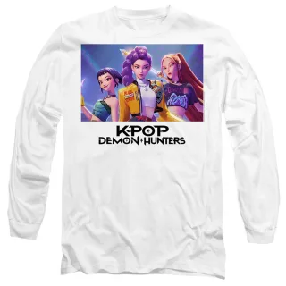 K-Pop Demon Hunters Unisex-Erwachsene Heroic Huntrix Huntr/X Langarm-T-Shirt (Weiß)
