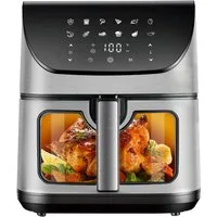 WHEELYOU Heißluftfritteuse 8.5 L Airfryer – 1800 W, Sichtfenster & LED-Display für fettarmes Kochen, 1800,00 W, Fettarmes Kochen, vielseitig & family‑geeignet – Knusprige Ergebnisse