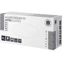 DocMed Latexhandschuhe wiroMICROGRIP Latex U.-Handschuhe, PF, unsteril, Gr. S/M/L/XL (Einweghandschuhe, 100-St., Geeignet für den Kontakt mit Lebensmitteln) Beidseitig tragbar für einfachen und flexiblen Einsatz