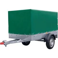 STEMA PKW-Anhänger AN750-13 Set 80 cm und Zubehör, max. 590 kg, Tieflader ungebremst