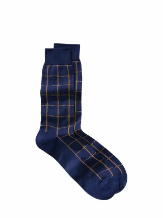 Mey & Edlich Herren Aha-Socke Blau 80 % Baumwolle, 20 % Polyamid