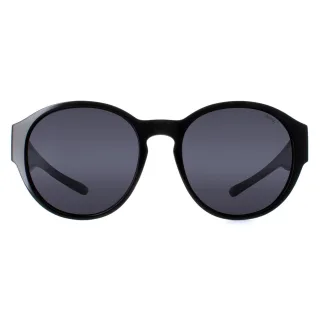 INVU Round Womens Schwarz Grau Polarized E2000