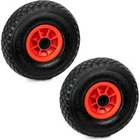 Grafner Sackkarren-Rad 2er Set Vollgummi Sackkarrenrad / Bollerwagen PU Rad 3.00-4 (2 St), 3.00-4, pannensicher, bis 80 kg belastbar, kugelgelagert