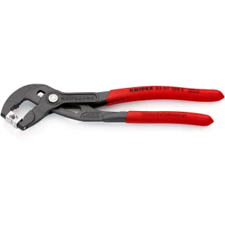 KNIPEX Schlauchschellenzange für Click-Schellen 180 mm grau atramentiert rutschhemmend - 8551180C