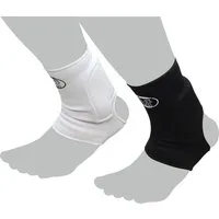 BAY-Sports Achillessehnenbandage Fußbandagen Socken Sprunggelenk Schutz Knöchelbandagen Achillesschutz (Polster im Achillesbereich), 1 Paar, Dauerelastisch, Kompression, schwarz oder weiss
