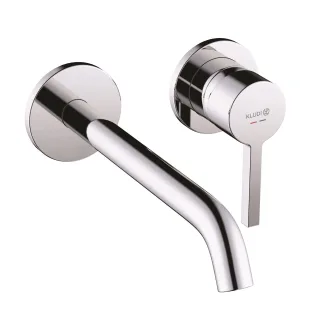 KLUDI NOVA FONTE Pura Waschtisch-Wand-Einhandmischer 220 ohne Ablaufgarnitur chrom 202450515