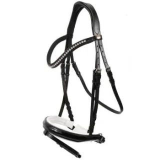 Hans Melzer Horse Equipment Hans Melzer Trense Hagen weiß unterlegt LACK WB (Warmblut)