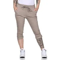CLEO STYLE Caprihose Damen Capri 8264 34-40 Schlamm