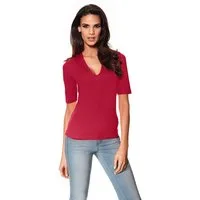 heine T-Shirt V-Shirt Kurzarm