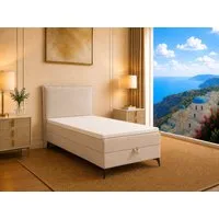 Best for Home Boxspringbett K16 Single SLIM mit Bettkasten & Bonellfederkernmatratze, Topper H3 (Einzelbett, Polsterbett, Juniorbett, Hotelbett, versch. Größen, 1-St., 70x200 80x200 90x200 100x200 cm), mit oder ohne Topper, Flexible Liefermöglichkeit