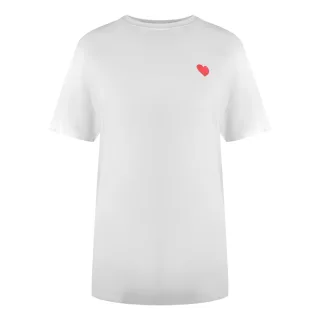Moschino Herz-logo Weißes T-shirt