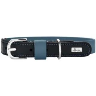 Dog Sport HUNTER Hundehalsband wolmar biothane x leder blau L