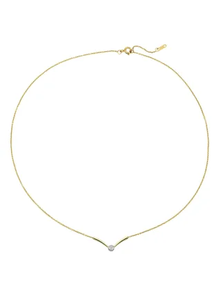 Diamonds by Ellen K. Halskette Gold 375 mit Brillant 0,03ct.