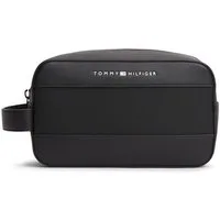 Tommy Hilfiger Kulturbeutel TH FOUNDATION WASHBAG, Unisex Kosmetiktasche, Waschbeutel mit farbiger Pasepelierung