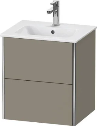 Duravit XSquare Waschtischunterbau wandhängend Stein Grau Seidenmatt 510x418x560 mm - XS430609292 XS430609292