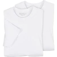 redfield Rundhalsshirt Redfield Doppelpack T-Shirts Übergröße weiß Dave