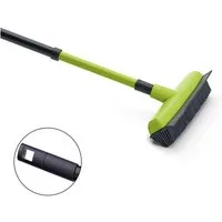 Nölle Profi Brush Straßenbesen Gummibesen mit Teleskopstiel 34 cm / Stiellänge bis max. 130 cm / Gew