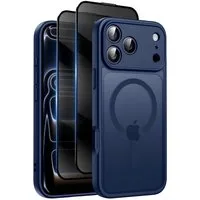 SmartUP Handyhülle + 2X Schutzglas für iPhone 17 Pro Max Magsafe Privacy Blickschutz 9H 6,9 -Zoll, kompletter Rundumschutz, Blickschutz, Anti-Spy