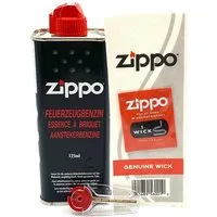 Zippo Feuerzeug Zubehör Set 1 x Benzin 1 x Feuersteine 1 x Docht Original ZIPPO