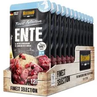 Belcando Ente mit Reis & Preiselbeeren - Premium Nassfutter in Frischebeuteln 12x125g, Nassfutter für: Hunde