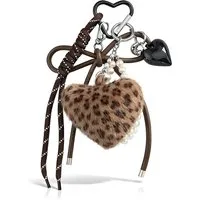 FOUORTUNATE-BEE Schlüsselanhänger Schlüsselanhänger Damen Plüsch Leopard Taschenanhänger weich, Für Tasche Rucksack Autoschlüssel Geschenk Mode Accessoire