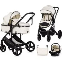 Chipolino Kombi-Kinderwagen Amore 3 in 1, EVA-Material, 5-Punkt-Gurt, 3-Punkt-Gurt, Babywanne, Babyschale