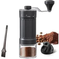 Forrlite Kaffeemühle Externer, verstellbarer manueller Kaffeemühle mit hochpräzisem, Kaffeemühle mit 40 Mahlgraden, Tragbare Kaffeemühle für Espresso, 30 g Bohnenbehälter