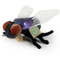 Teddys Rothenburg Kuscheltier Fliege 17 cm liegend schwarz/lila Plüschfliege Stofftier