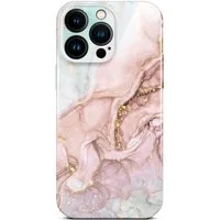 ONEFLOW Handyhülle für iPhone 16 Pro Max Hülle Marmor Bliss Cover Rosa Grau 6,9 Zoll, Handy Schutz Backcover Handytasche Case Schutzhülle mit Kameraschutz