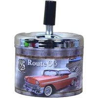 Marabellas Shop Aschenbecher Oldtimer Drehaschenbecher ca.9,5 x 12cm Aschenbecher Windaschenbecher, mit 3 Einsenkungen