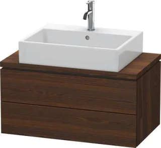 Duravit L-Cube Konsolenwaschtischunterbau wandhängend Nussbaum gebürstet Matt 820x477x400 mm - LC580 LC580706969