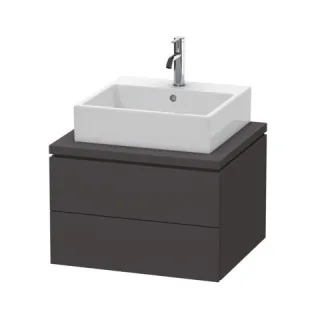 Duravit L-Cube Konsolenwaschtischunterbau wandhängend Graphit Supermatt 620x547x400 mm - LC581508080 LC581508080