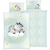 Baby Best Babybettwäsche babybest Zebra, Renforcé, 2 teilig, mit liebevollem Motiv