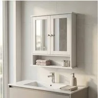 EDAXO Badezimmerspiegelschrank Badezimmerspiegelkast LUMA, 56 x 13 x 58 cm