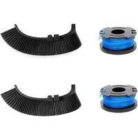 ECOVACS Trimmerfaden GOAT Trimmer Kit - GKT010004, 6 m Länge, (Komplett-Set, 4-St., 2x 3m Ersatz-Trimmerfaden, 2x Anti-Spritz-Trimmerbürste)