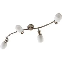 Lindby Deckenstrahler Arda, Glas Alu IP20, 4 x 4,5 W LED