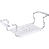 MSV Badewanneneinhängesitz Badewannensitz ausziehbar 50-70 cm, belastbar bis 150 kg, Zum einfachen Einhängen, passend für alle Standard-Badewannen durch anpassbare Breite, Sitzfläche ca. 36 x 26 cm