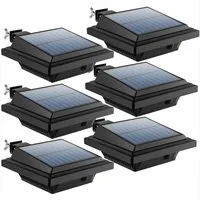 KingLux LED Dachrinnenleuchte 40LEDs Solar dachrinnenleuchten für außen mit Lichtsensor, Lichtsensor, LED fest integriert, Kaltweiss, Warmweiss