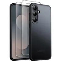 SmartUP Smartphone-Hülle + 2X Schutzglas für Samsung Galaxy S25 FE Panzerfolie Display Case 9H 6,7 Zoll, kompletter Rundumschutz