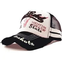 Sporty Trucker Cap Trucker Mesh Baseballcap Black Rebel Western Vintage Retro Sommer Cap Mesh Netz