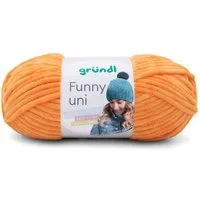 Gründl Funny Chenille Wolle uni einfarbig zum Stricken Häkeln, Chenillegarn Häkelwolle, 120,00 m (Chenillewolle, Flauschgarn, Kuschelwolle), weich und pflegeleicht