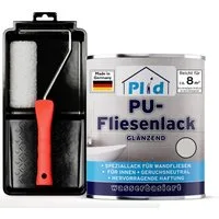 plid Fliesenlack Premium Fliesenlack Fliesen Lack Fliesenfarbe Lackierset, schnelltrocknend, spritzwasserbeständig, verarbeitungsfertig