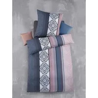 Optidream Bettwäsche Set Mikrofaser 135x200 Polyester Lisia blau rosa, Mikrofaser, 2 teilig, Geschenk Idee Frauen Männer neue Wohnung Hochzeit Frühjahr sale