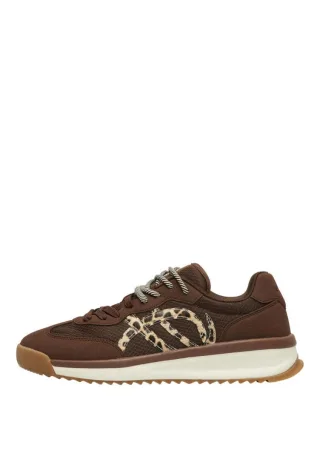 s.Oliver Red Label - Sneaker im Materialmix braun - Gr. - 36