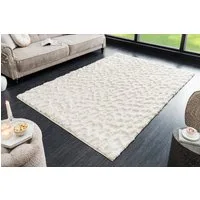 riess-ambiente Designteppich DUNE 230x160cm beige - 3D-Hochflor, Hoch-Tief-Effekt, Fell, modern, rechteckig, Höhe: 36 mm, Hochflor-Teppich für Indoor - ideal für Wohn- und Schlafzimmer
