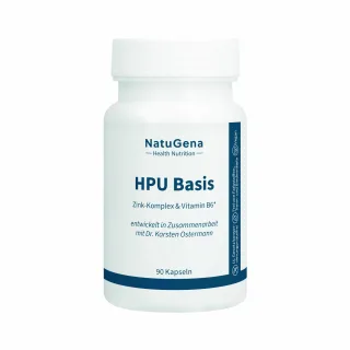 NatuGena HPU Basis | 90 Kapseln | Zink-Komplex & Vitamin B6 | vegan