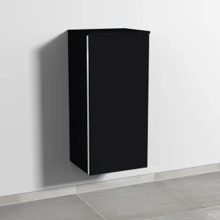 Sanipa 3way Mittelschrank mit 1 Tür, Schwarz-Matt, BS12308 BS12308