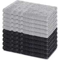 Lavea Gästehandtücher 30x50 cm, 10er Set Gästehandtuch, Elena-Frottee Handtuch, Gästetuch, (Set, 10-St), 500 g/m² Frottier, weich & saugstark, pflegeleicht